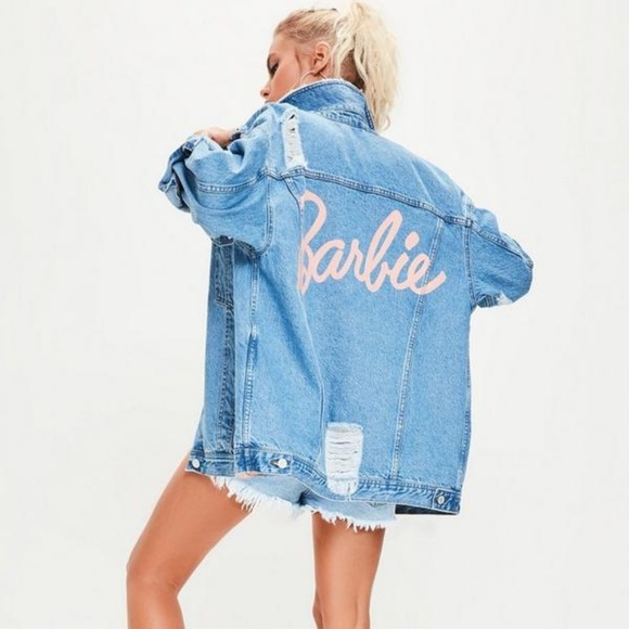 Missguided Jackets & Blazers - Barbie X Missguided Oversized Denim Jacket
